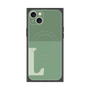 プレミアムスクエアケース with MagSafe［ オリジナル - initial two tone - L green ］