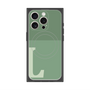 プレミアムスクエアケース with MagSafe［ オリジナル - initial two tone - L green ］
