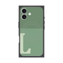 プレミアムスクエアケース with MagSafe［ オリジナル - initial two tone - L green ］