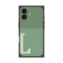 プレミアムスクエアケース with MagSafe［ オリジナル - initial two tone - L green ］