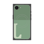 プレミアムスクエアケース with MagSafe［ オリジナル - initial two tone - L green ］