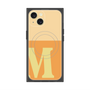 プレミアムスクエアケース with MagSafe［ オリジナル - initial two tone - M orange ］