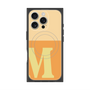 プレミアムスクエアケース with MagSafe［ オリジナル - initial two tone - M orange ］