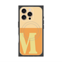 プレミアムスクエアケース with MagSafe［ オリジナル - initial two tone - M orange ］