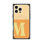 プレミアムスクエアケース with MagSafe［ オリジナル - initial two tone - M orange ］