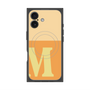 プレミアムスクエアケース with MagSafe［ オリジナル - initial two tone - M orange ］