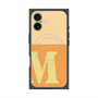 プレミアムスクエアケース with MagSafe［ オリジナル - initial two tone - M orange ］
