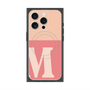 プレミアムスクエアケース with MagSafe［ オリジナル - initial two tone - M pink ］