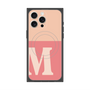 プレミアムスクエアケース with MagSafe［ オリジナル - initial two tone - M pink ］
