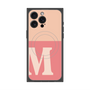 プレミアムスクエアケース with MagSafe［ オリジナル - initial two tone - M pink ］