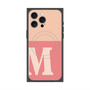 プレミアムスクエアケース with MagSafe［ オリジナル - initial two tone - M pink ］