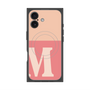 プレミアムスクエアケース with MagSafe［ オリジナル - initial two tone - M pink ］