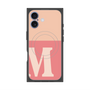 プレミアムスクエアケース with MagSafe［ オリジナル - initial two tone - M pink ］