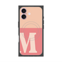 プレミアムスクエアケース with MagSafe［ オリジナル - initial two tone - M pink ］