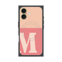 プレミアムスクエアケース with MagSafe［ オリジナル - initial two tone - M pink ］