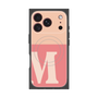 プレミアムスクエアケース with MagSafe［ オリジナル - initial two tone - M pink ］