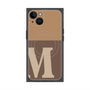 プレミアムスクエアケース with MagSafe［ オリジナル - initial two tone - M brown ］