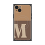 プレミアムスクエアケース with MagSafe［ オリジナル - initial two tone - M brown ］