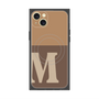 プレミアムスクエアケース with MagSafe［ オリジナル - initial two tone - M brown ］