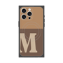 プレミアムスクエアケース with MagSafe［ オリジナル - initial two tone - M brown ］