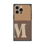 プレミアムスクエアケース with MagSafe［ オリジナル - initial two tone - M brown ］