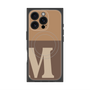 プレミアムスクエアケース with MagSafe［ オリジナル - initial two tone - M brown ］