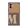 プレミアムスクエアケース with MagSafe［ オリジナル - initial two tone - M brown ］