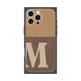 プレミアムスクエアケース with MagSafe［ オリジナル - initial two tone - M brown ］