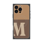 プレミアムスクエアケース with MagSafe［ オリジナル - initial two tone - M brown ］