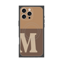 プレミアムスクエアケース with MagSafe［ オリジナル - initial two tone - M brown ］
