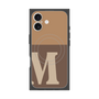 プレミアムスクエアケース with MagSafe［ オリジナル - initial two tone - M brown ］