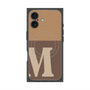 プレミアムスクエアケース with MagSafe［ オリジナル - initial two tone - M brown ］
