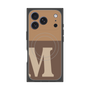 プレミアムスクエアケース with MagSafe［ オリジナル - initial two tone - M brown ］