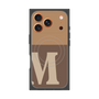 プレミアムスクエアケース with MagSafe［ オリジナル - initial two tone - M brown ］