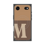 プレミアムスクエアケース with MagSafe［ オリジナル - initial two tone - M brown ］
