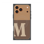 プレミアムスクエアケース with MagSafe［ オリジナル - initial two tone - M brown ］