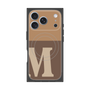 プレミアムスクエアケース with MagSafe［ オリジナル - initial two tone - M brown ］