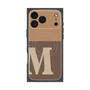 プレミアムスクエアケース with MagSafe［ オリジナル - initial two tone - M brown ］