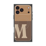 プレミアムスクエアケース with MagSafe［ オリジナル - initial two tone - M brown ］