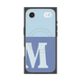 プレミアムスクエアケース with MagSafe［ オリジナル - initial two tone - M blue ］