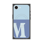 プレミアムスクエアケース with MagSafe［ オリジナル - initial two tone - M blue ］