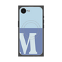 プレミアムスクエアケース with MagSafe［ オリジナル - initial two tone - M blue ］