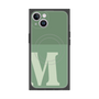 プレミアムスクエアケース with MagSafe［ オリジナル - initial two tone - M green ］