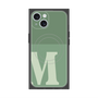 プレミアムスクエアケース with MagSafe［ オリジナル - initial two tone - M green ］