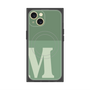 プレミアムスクエアケース with MagSafe［ オリジナル - initial two tone - M green ］