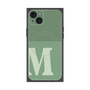 プレミアムスクエアケース with MagSafe［ オリジナル - initial two tone - M green ］