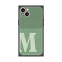 プレミアムスクエアケース with MagSafe［ オリジナル - initial two tone - M green ］
