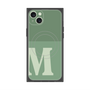 プレミアムスクエアケース with MagSafe［ オリジナル - initial two tone - M green ］