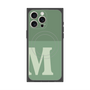 プレミアムスクエアケース with MagSafe［ オリジナル - initial two tone - M green ］