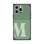 プレミアムスクエアケース with MagSafe［ オリジナル - initial two tone - M green ］